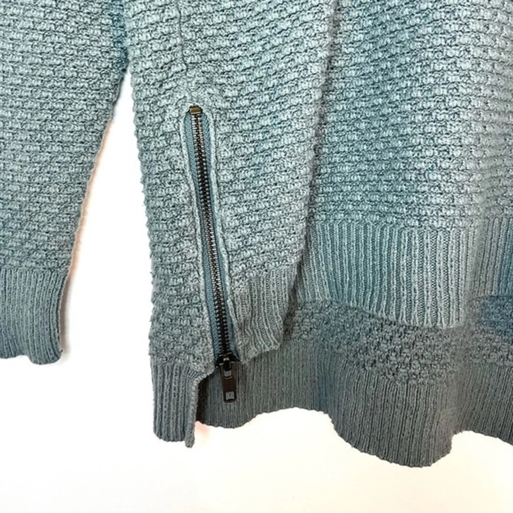 Madewell Landmark Textured Sweater with Side Zippers Moss Green Size Small - Picture 5 of 10